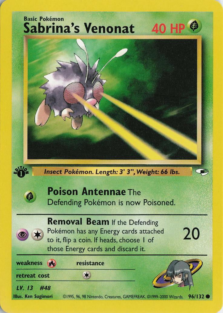 Sabrina's Venonat - Gym Heroes 96/132 (1st Edition)