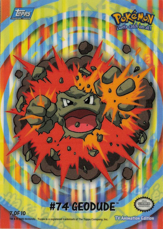 Geodude #74 - Topps TV Animation Clear (Chase)