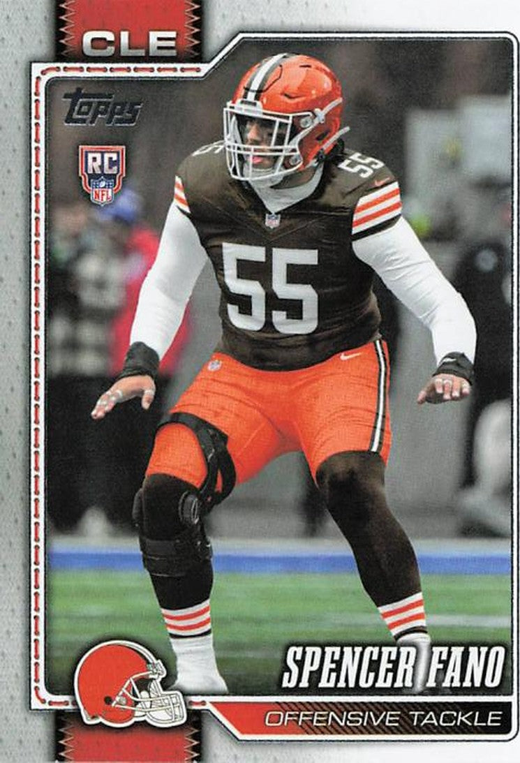 Spencer Fano - 2026 Topps Football #385 RC