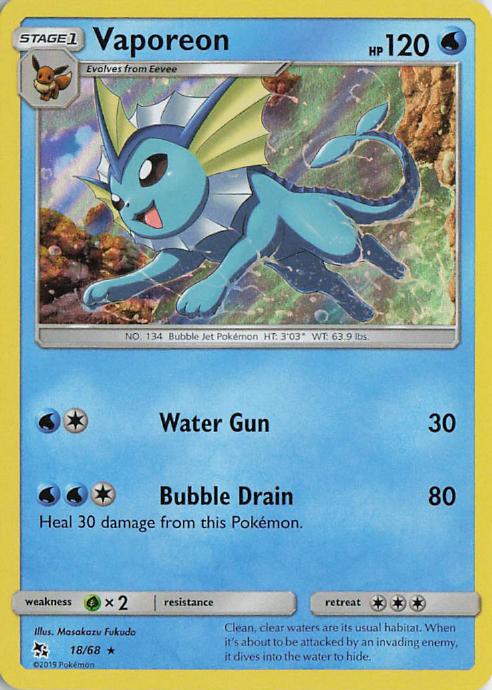 Vaporeon - Hidden Fates 018/068 (Holo)