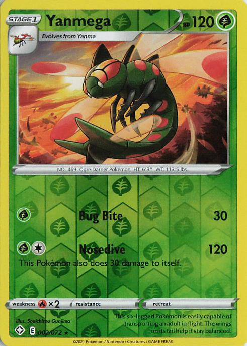 Yanmega - Shining Fates 002/072 (Reverse Holo)