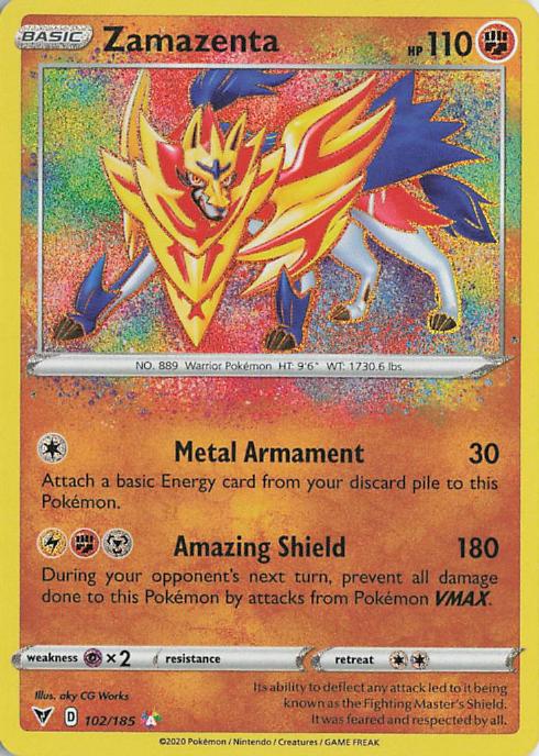 Zamazenta 102/185 Vivid Voltage Amazing Rare