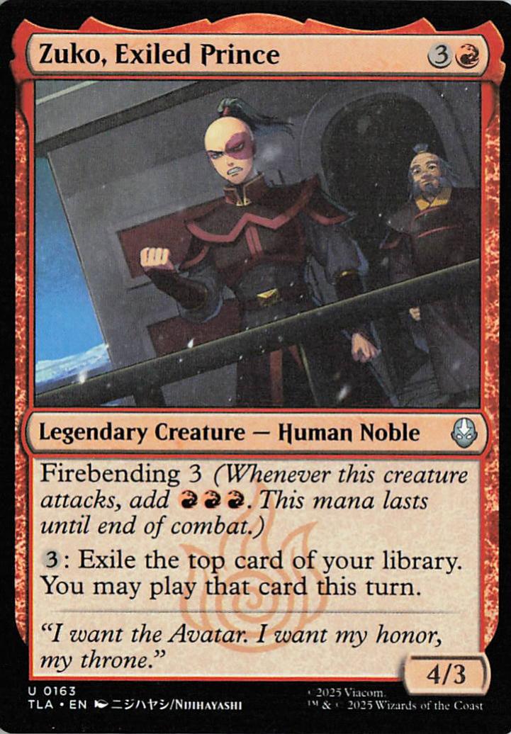 Zuko, Exiled Prince - TLA 0163